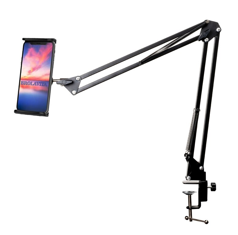 BROLAVIYA Iceberg Makers Cell Phone Tablet Stand, Gooseneck Flexible Clip Lazy Arm Bracket For Both Mobiles And Tablets Device Mount